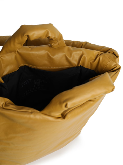 Shop Kassl Editions Medium Pillow Oil Shopping Bag In Harvest Gold