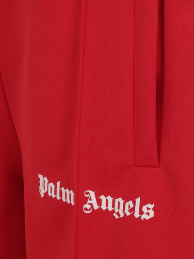 Shop Palm Angels Track Shorts In Red/white
