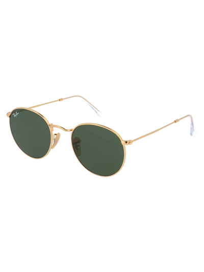 Shop Ray Ban Round Metal Sunglasses In 001 Arista