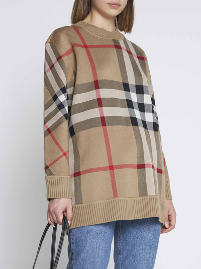 Shop Burberry Sweater In Archive Beige