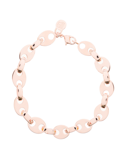 Shop Paco Rabanne Womans Pink Brass Chain Bracelet