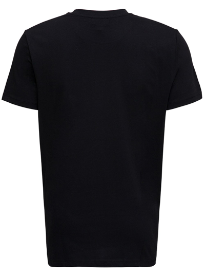 Shop Apc Black Cotton T-shirt With Logo