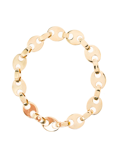 Shop Paco Rabanne Womans Brass Chain Necklace In Metallic