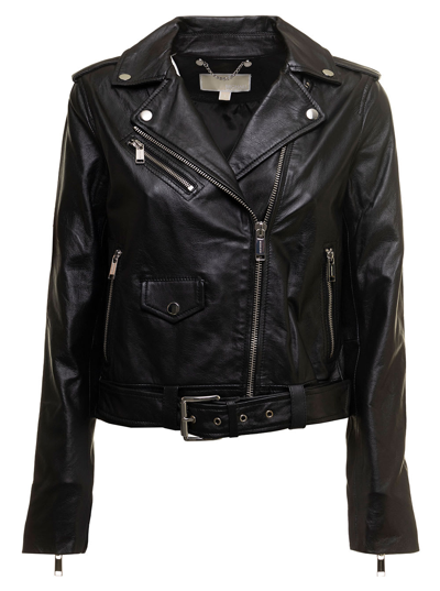 Shop Michael Michael Kors M Michael Kors Womans Black Leather Biker Jacket