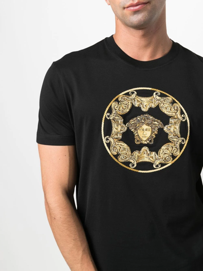 Versace Medusa Head Motif T-shirt In Black
