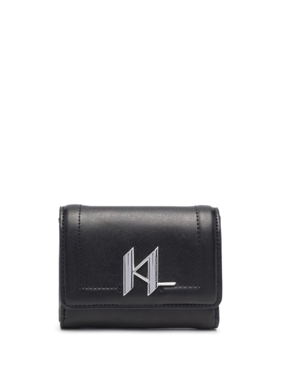 Shop Karl Lagerfeld K/sadle Bi-fold Wallet In Black