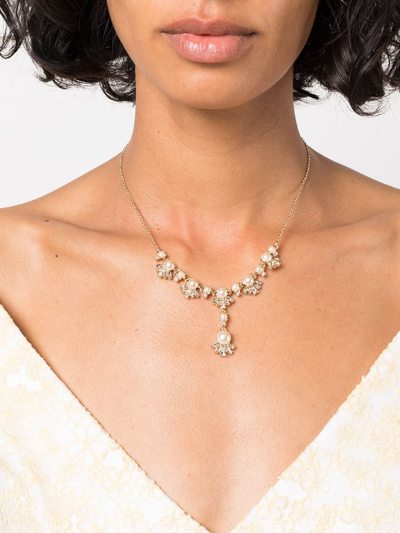 Shop Marchesa Notte Y-chain Pearl Necklace In Gold