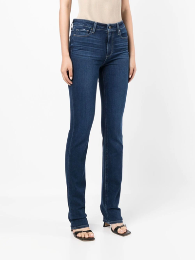 Shop Paige Hoxton Straight-leg Jeans In Blue