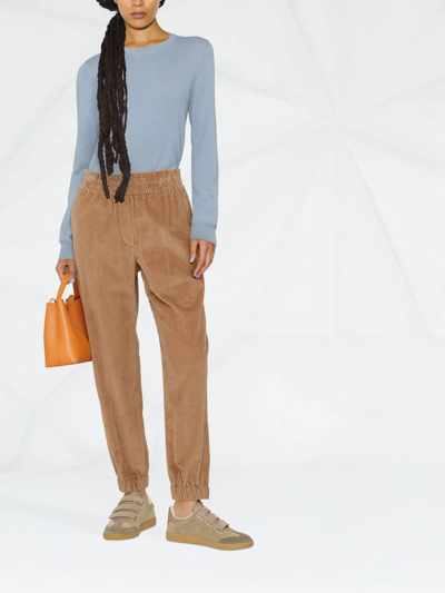 Brunello Cucinelli Tapered Corduroy Trousers In Brown