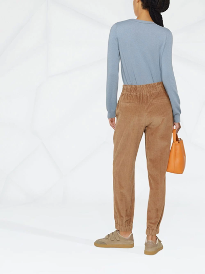 Brunello Cucinelli Tapered Corduroy Trousers In Brown