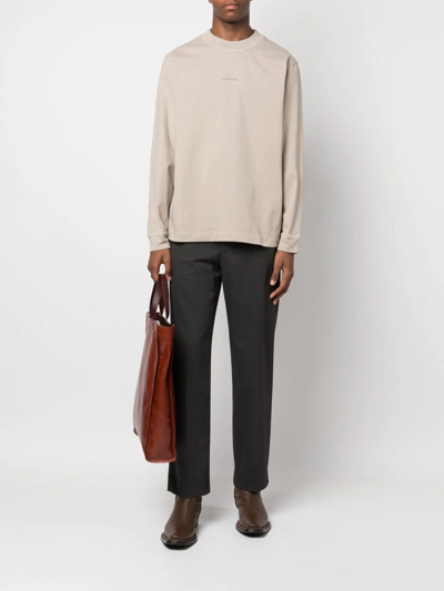 Shop Acne Studios Straight-leg Chino Trousers In Grey