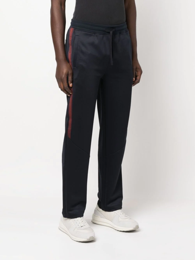Corneliani Side-stripe Track Pants In Blue