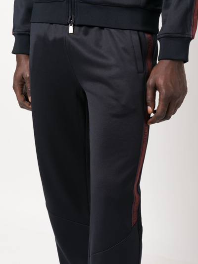 Corneliani Side-stripe Track Pants In Blue