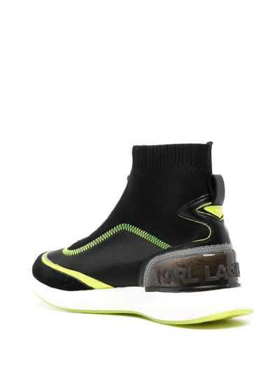Shop Karl Lagerfeld Finesse Kl Neo Logo Sneakers In Black