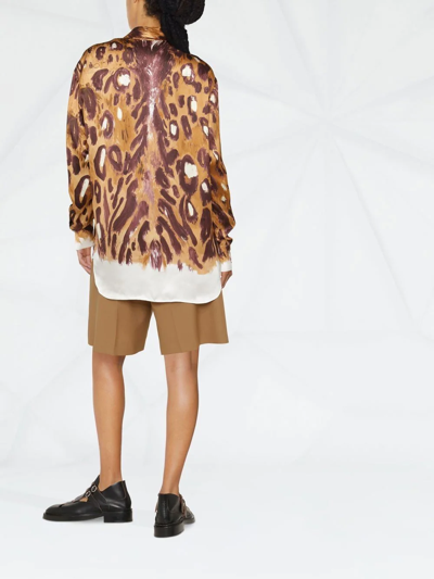 Shop Marni All-over Leopard-print Shirt In Brown