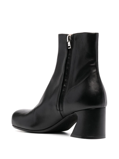 Shop Marni Zipped Ankle Boots In Black