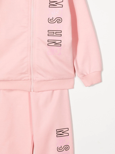 Shop Moschino Logo-print Tracksuit In Pink