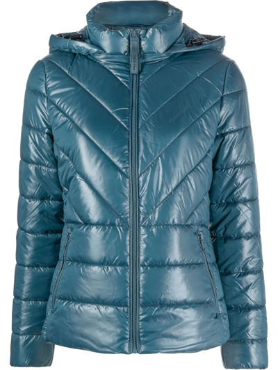 Shop Calvin Klein Recycled Padded Jacket In Blue