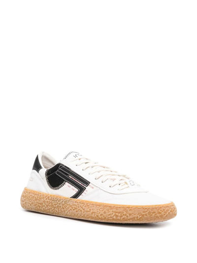 Shop Puraai Logo Low-top Sneakers In White