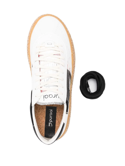 Shop Puraai Logo Low-top Sneakers In White