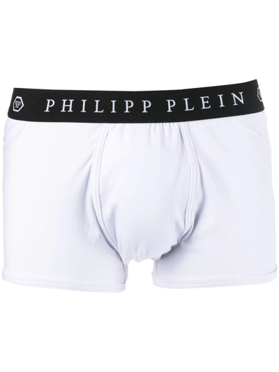 Shop Philipp Plein Tm Graphic-print Boxers In White