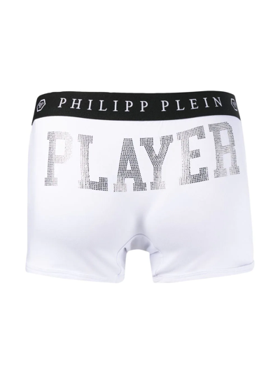 Shop Philipp Plein Tm Graphic-print Boxers In White