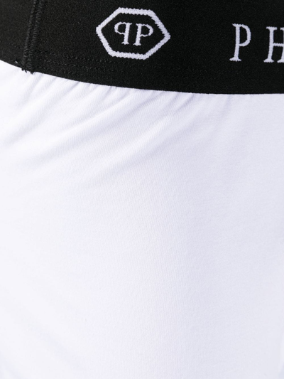 Shop Philipp Plein Tm Graphic-print Boxers In White