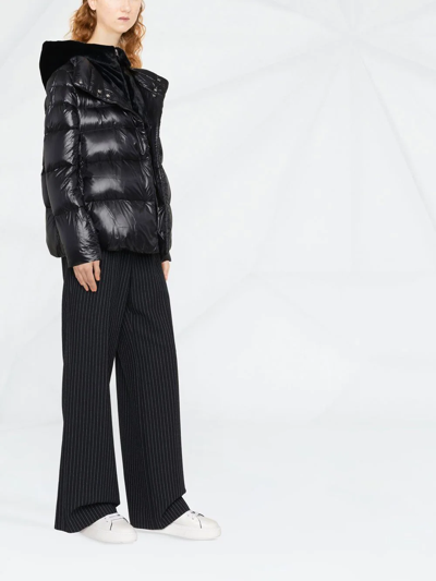 Shop Herno Quilted Hooded Puffer Jacket In Black