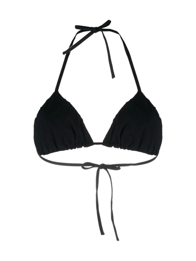 Shop Misbhv Monogram-print Halterneck Bikini Top In Black