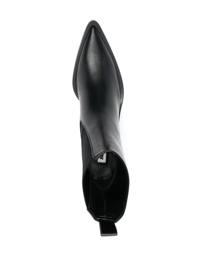 Shop Jil Sander Louis 80mm Ankle Boots In Black