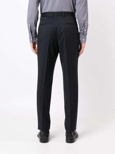 Shop Hugo Boss Straight-leg Tailored Trousers In Black