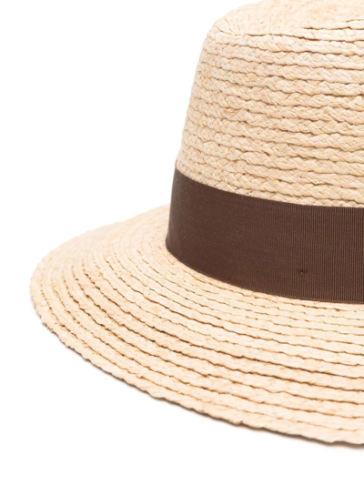 Shop Borsalino Bruno Straw Hat In Neutrals