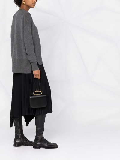 Shop Jil Sander Long-sleeved Cashmere Jumper In Grey