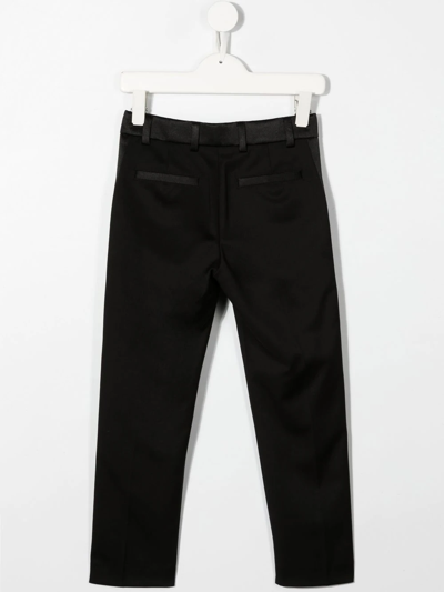 Balmain Logo-tape Leggings In Black