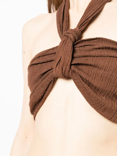 Faithfull The Brand Glenda Halterneck Top In Brown