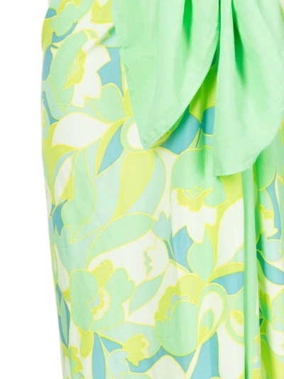 Shop Faithfull The Brand Floral-print Sarong In Green