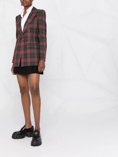 Shop Vivienne Westwood Lelio Checked Virgin Wool Blazer In Red