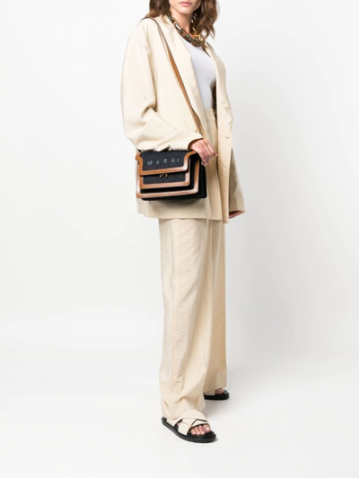 Marni Trunk Crossbody Bag In Blue