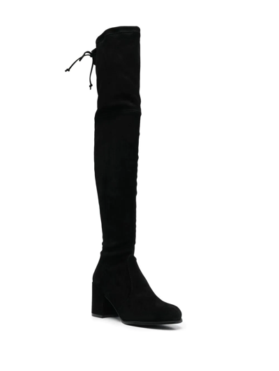 Shop Stuart Weitzman Tieland 85mm Thigh-high Boots In Black