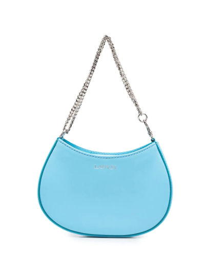 Shop Lanvin Curved Mini Bag In Blue