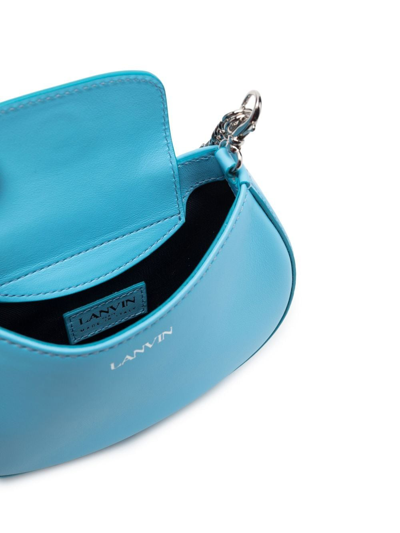 Shop Lanvin Curved Mini Bag In Blue