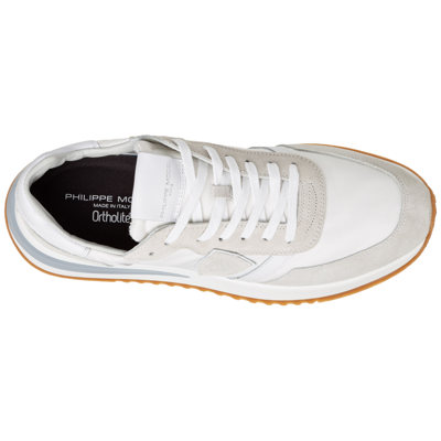 Shop Philippe Model Men's Shoes Suede Trainers Sneakers  Tropez 2.1 In White