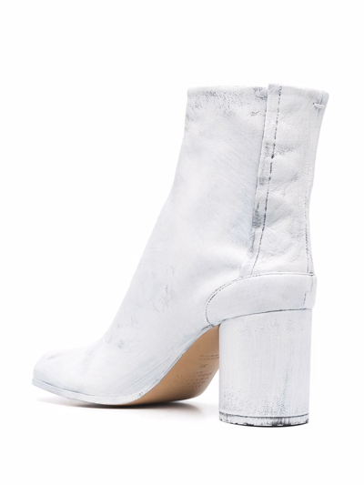 Shop Maison Margiela Tabi Bianchetto 80mm Ankle Boots In White