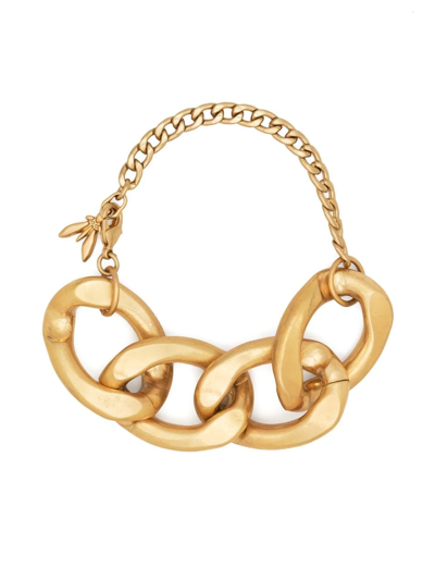 Shop Patrizia Pepe Mixed Chain Bracelet In Gold