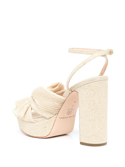 Shop Loeffler Randall Natalia Platfrom Bow Sandals In Nude