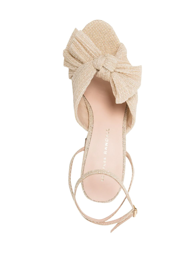 Shop Loeffler Randall Natalia Platfrom Bow Sandals In Nude