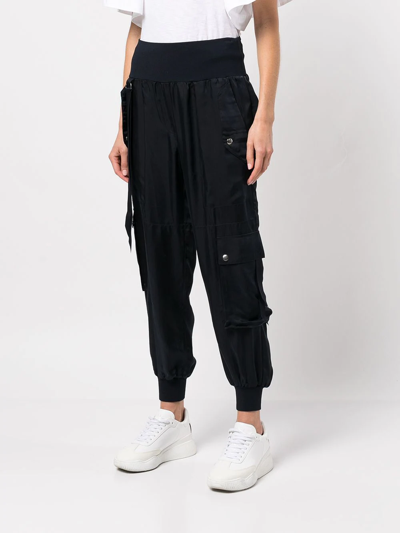 Shop Cinq À Sept Harmony Tapered Cargo Trousers In Blau