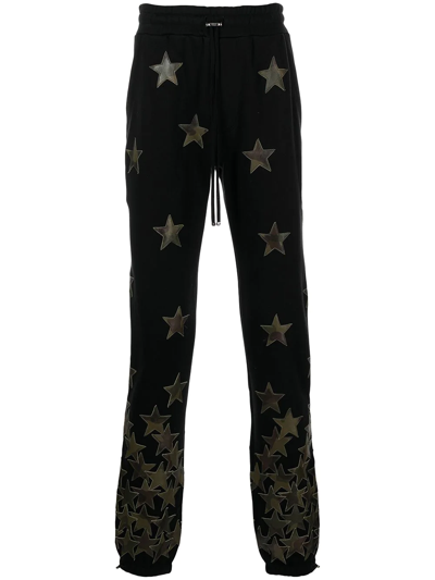 Shop Amiri Star-patch Track Pants In Black