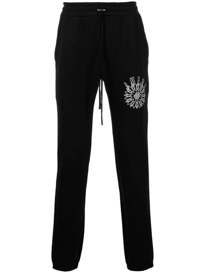 Amiri Slim-cut Logo-print Track Pants In Black