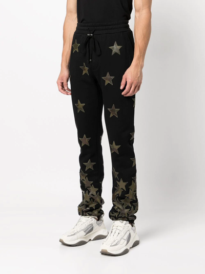 Shop Amiri Star-patch Track Pants In Black